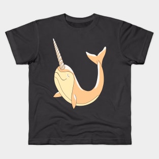 Happy Carefree Narwhal Kids T-Shirt